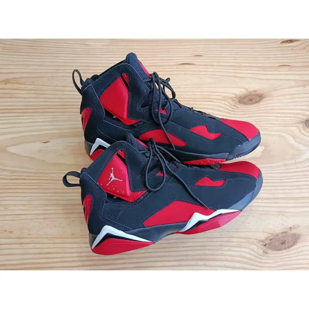 Jordan True Flight Black Red Men's Size 14 Sneakers CU4933-001 Excellent